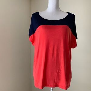 3 for $15 Forever 21 navy Coral colorblock Tee